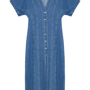 denim and rhinestone dress Buy Now Chemistry EMBELLISHED FITTED MINI Size:40x29 Slim short-sleeve Patch 7.3 Dressing Room
