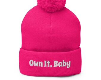 Own It Baby Pom Pom Beanie, RHOBH, Bravo TV Beanie, Lisa Rinna Hat, Bravo TV Gift