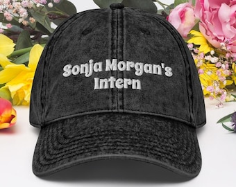 Sonja Morgan Intern Denim Dad Hat, RHONY Hat, Bravo TV Hat, Real Housewives Hat
