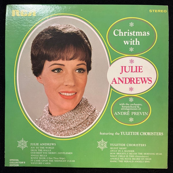 Christmas With Julie Andrews Vintage Vinyl Record Album Holiday Music 1969