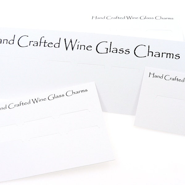 Wine Glass Charms Mounting Cards and Cellophane Bags - Display and Gift Packaging