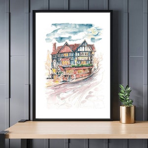 The Gatehouse, Highgate - A4 Giclée Print - North London - Local Art