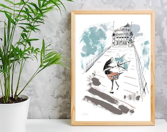 Brighton Breezy - A4 Giclée Print
