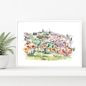 Highgate Hill (Vitamin Boost) - A4 Giclee Print - North London