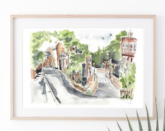 The Mount, Hampstead - A3 Giclee Print - North London
