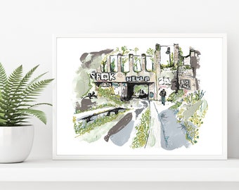 Crouch End Platforms - A4 Giclée Print