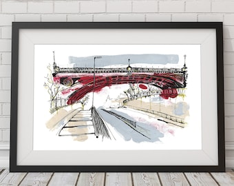 Puente Archway - A3 Giclée Print - London Landmark - Norte de Londres