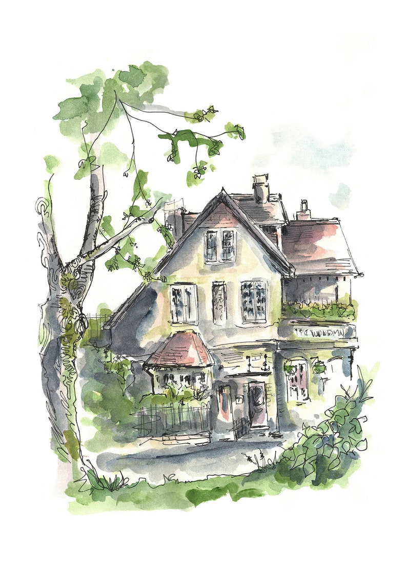 The Woodman, Highgate A4 Giclée Print Limited Edition image 2