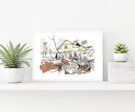 Lauderdale House, Highgate - A4 Giclée Print - Local Art - Historic London