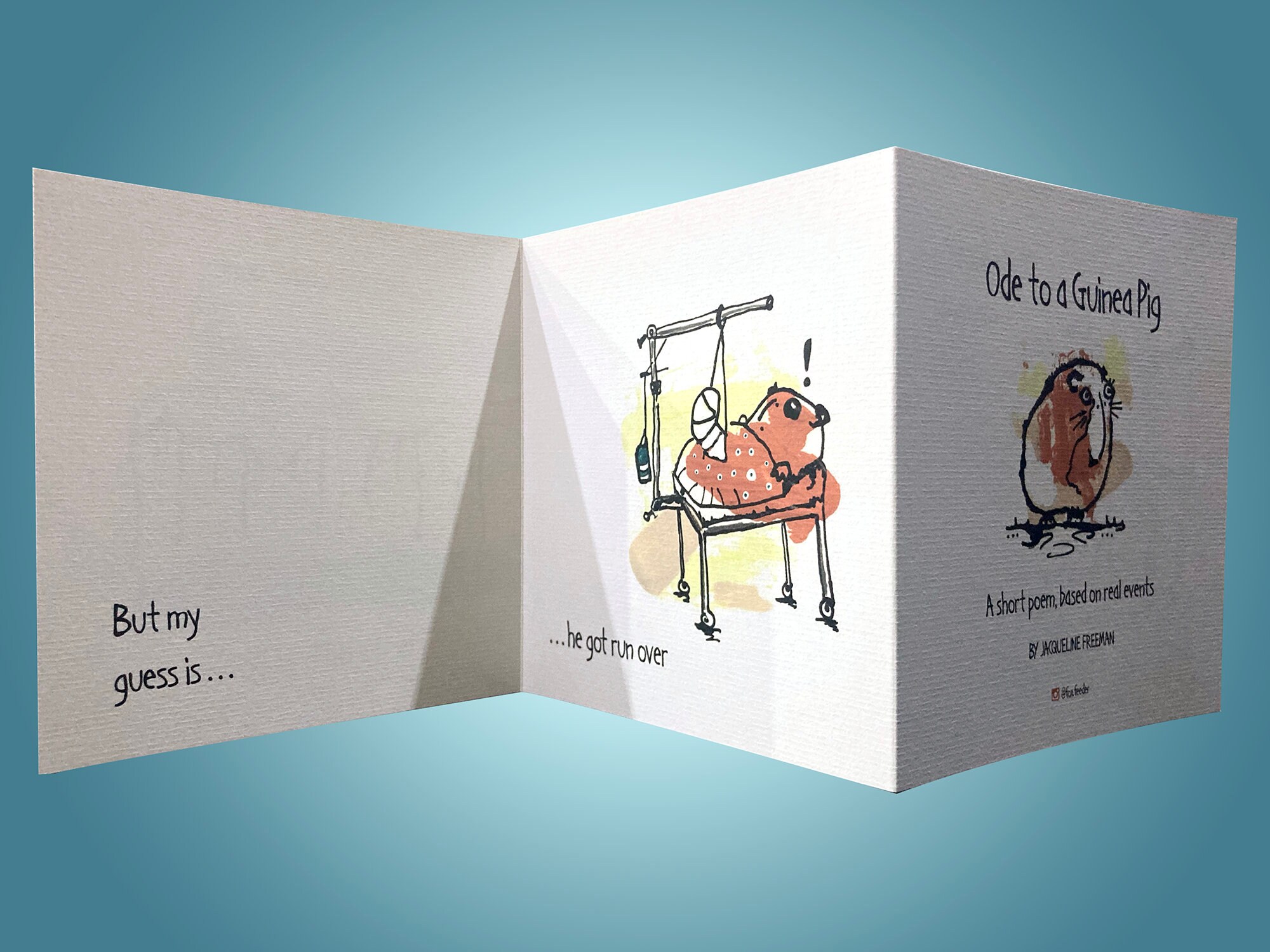 Greetings Card Funny Narrative Short Story Gift Original Artwork