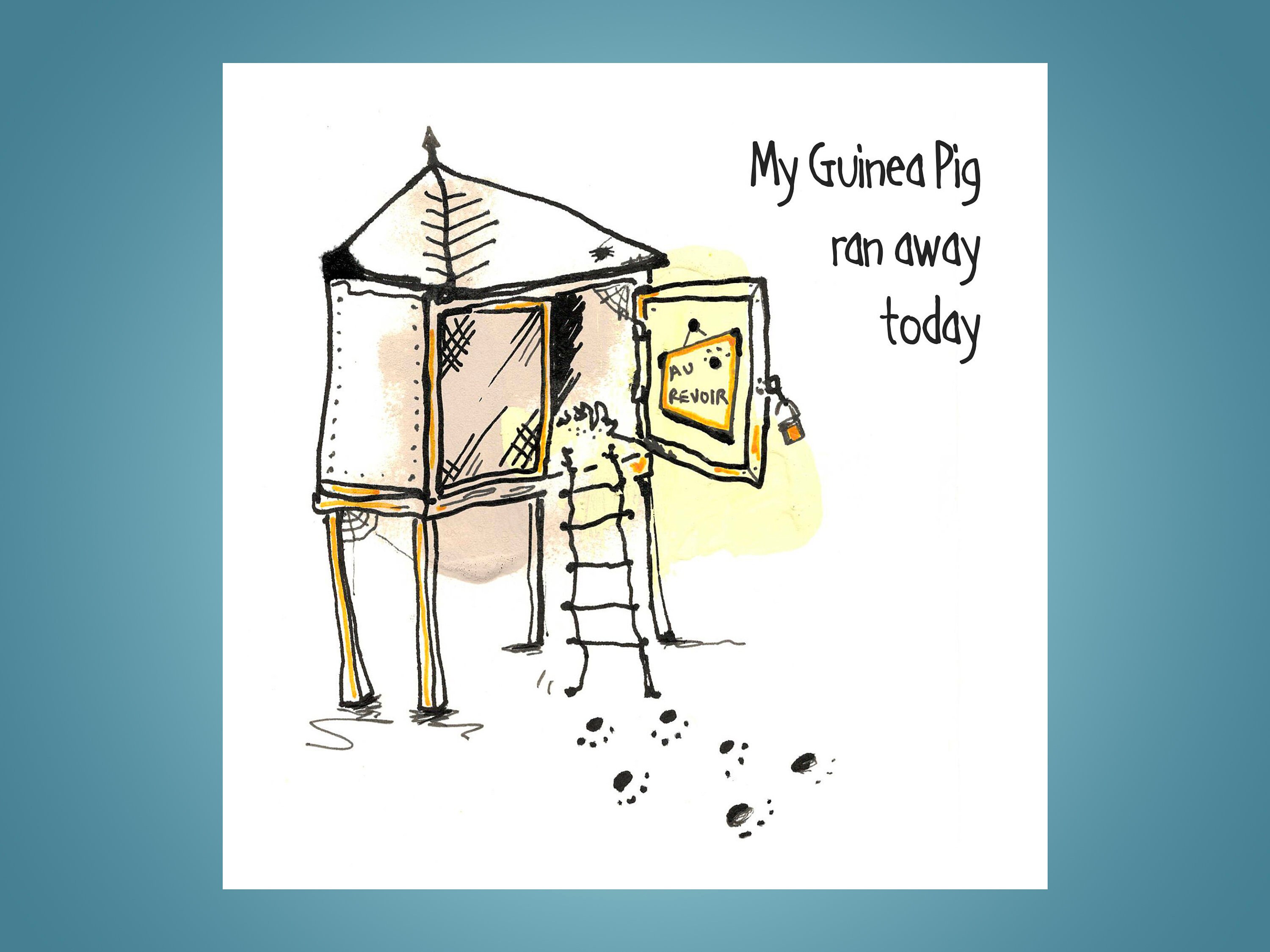 Greetings Card Funny Narrative Short Story Gift Original Artwork
