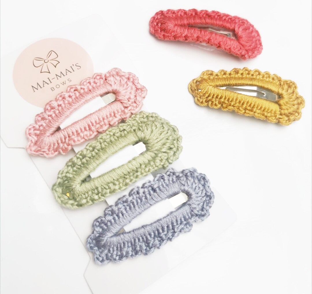 Crochet Fringe Clip Spring Hair Clips Girls Gift Idea Etsy