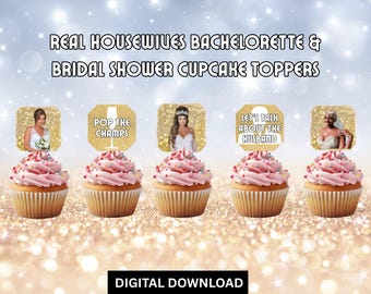 Bravo Real Housewives Bachelorette Party Bridal Shower Cupcake Topper (Digital Download)