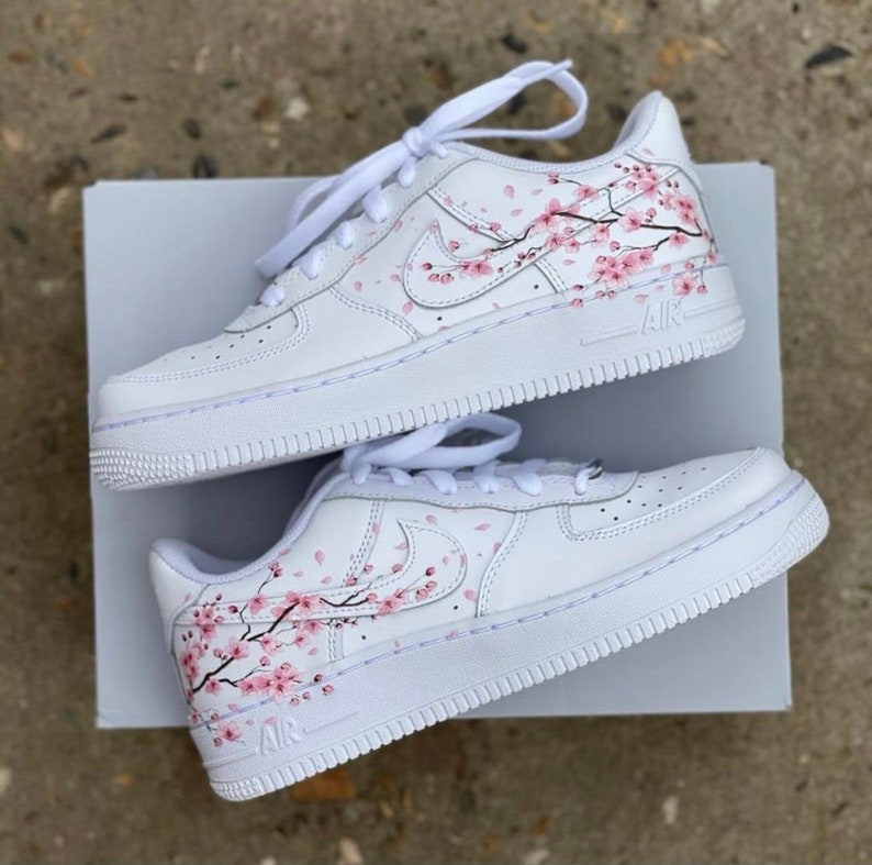 Cherry Blossom Custom Air Force 1s | Etsy