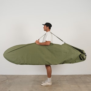 Adjustable Canvas Surfboard Bag - Olive Drab
