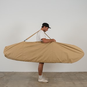 Adjustable Canvas Surfboard Bag - Harbor Tan