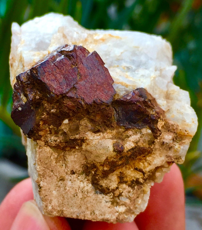 440 CTS Natural and Fantastic Red Color Garnet with Albite specimen