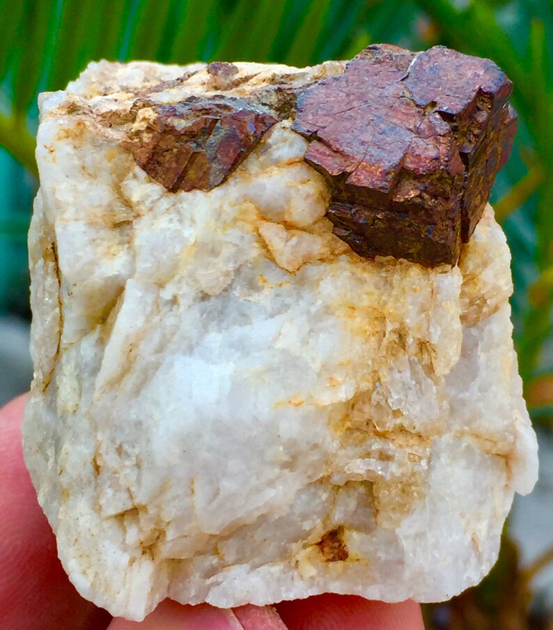 440 CTS Natural and Fantastic Red Color Garnet with Albite specimen