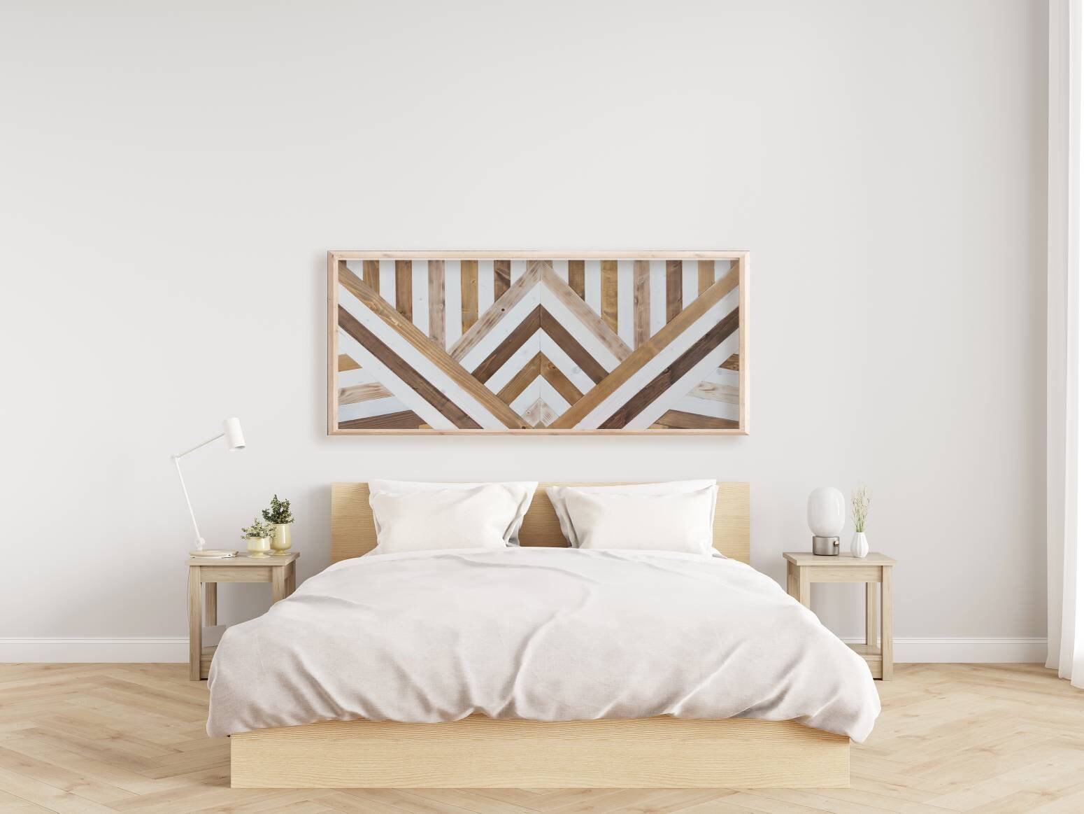 Custom customizable handmade wooden mosaic bed head boards Etsy