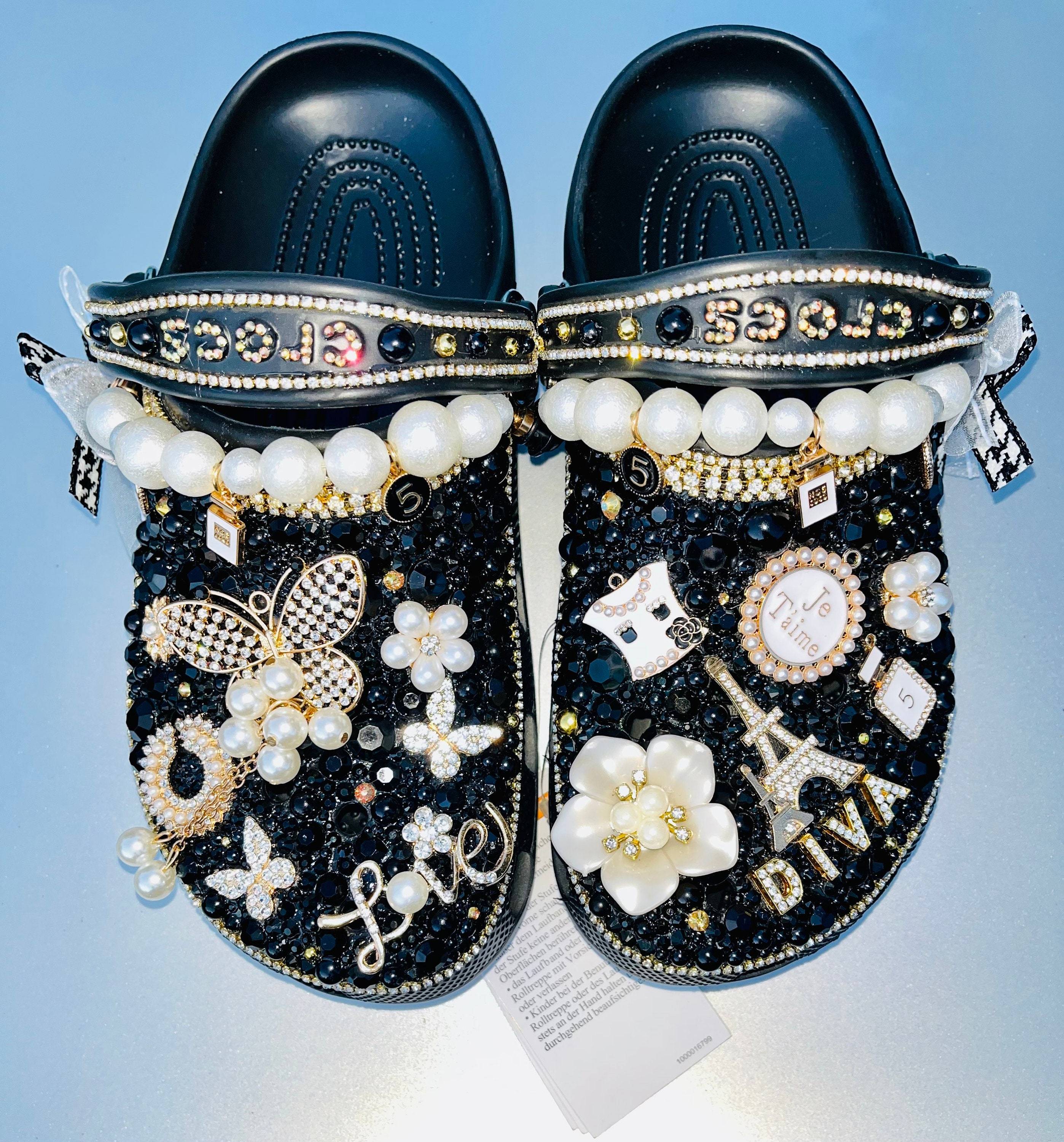 Bling Croc Slides Blinged Out Crocs Bling Crocs Bedazzled 