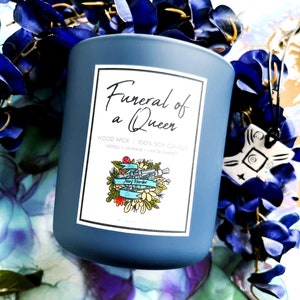 100% SOY CANDLE | Funeral of a Queen (13 oz) | Neroli + Jasmine + Japor Snippet