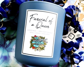 100% SOY CANDLE | Funeral of a Queen (13 oz) | Neroli + Jasmine + Japor Snippet