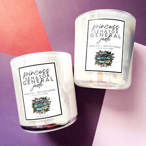 100% SOY CANDLE | Princess, Senator, General, Jedi (13 oz) | Orchid + Black Amber