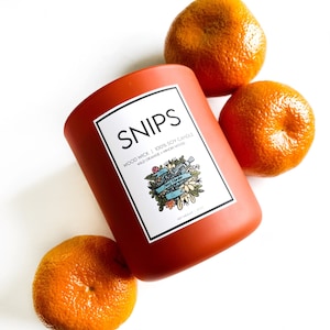 100% SOY CANDLE | Snips (13 oz) | Wild Orange + Hinoki Wood