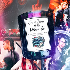 Officially Licensed 100% SOY CANDLE | Crown Prince of the Valbaran Fae (13 oz) | Cypress + Cedarwood