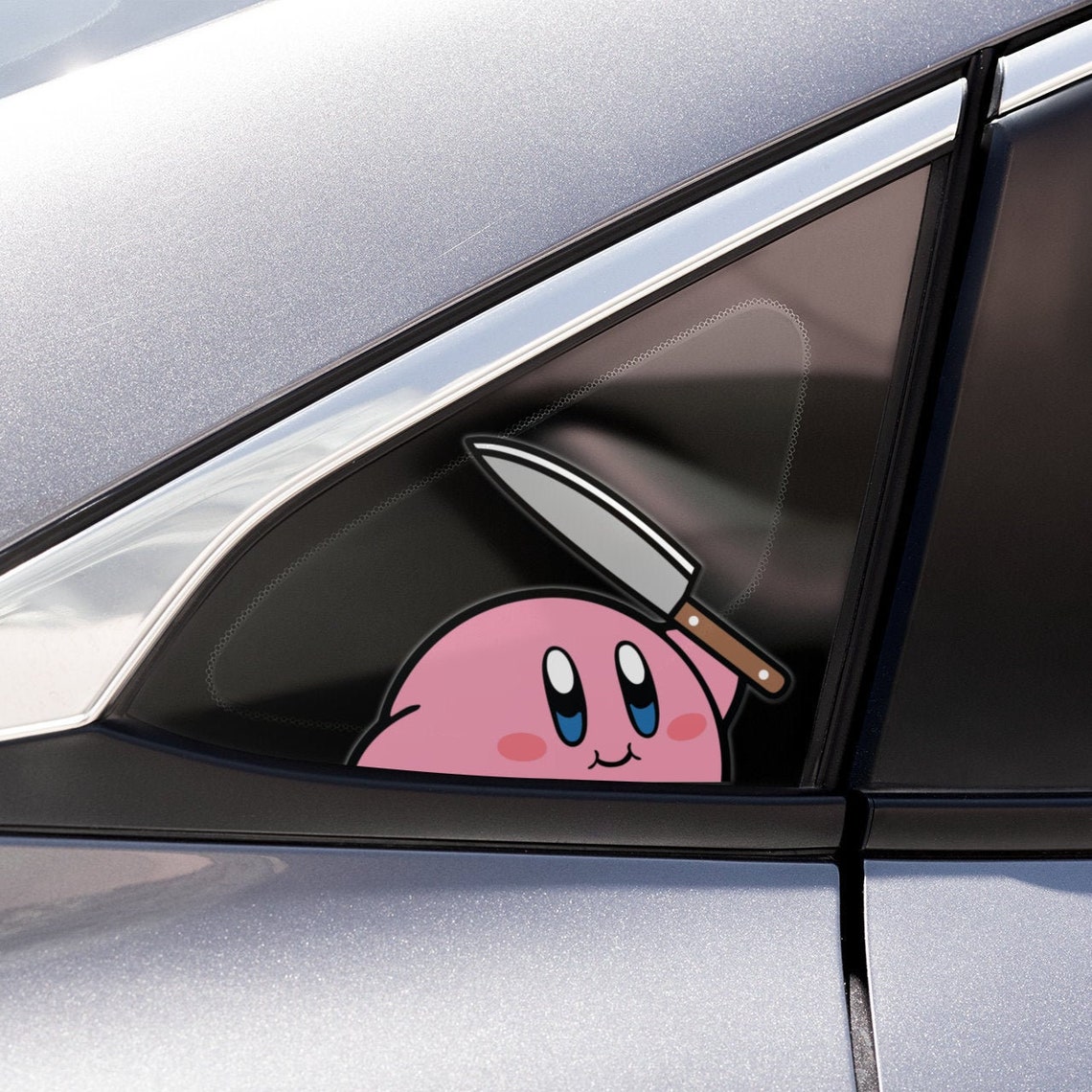KIRBY KNIFE PEEKER Sticker Etiqueta de vinilo de calidad Etsy