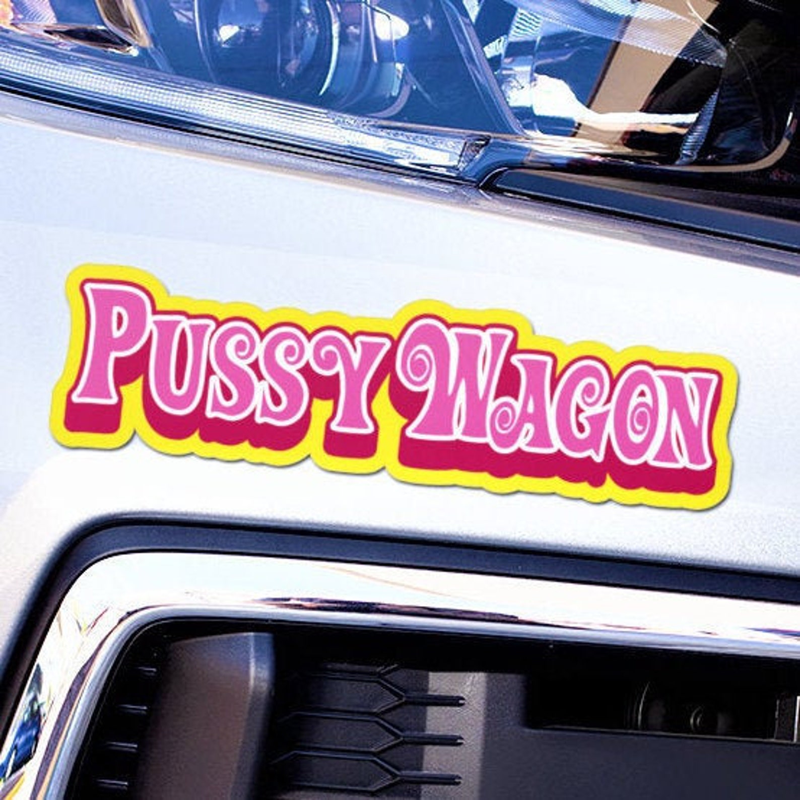 Pussy Wagon Sticker Kill Bill Funny Sticker Glossy Finish Etsy