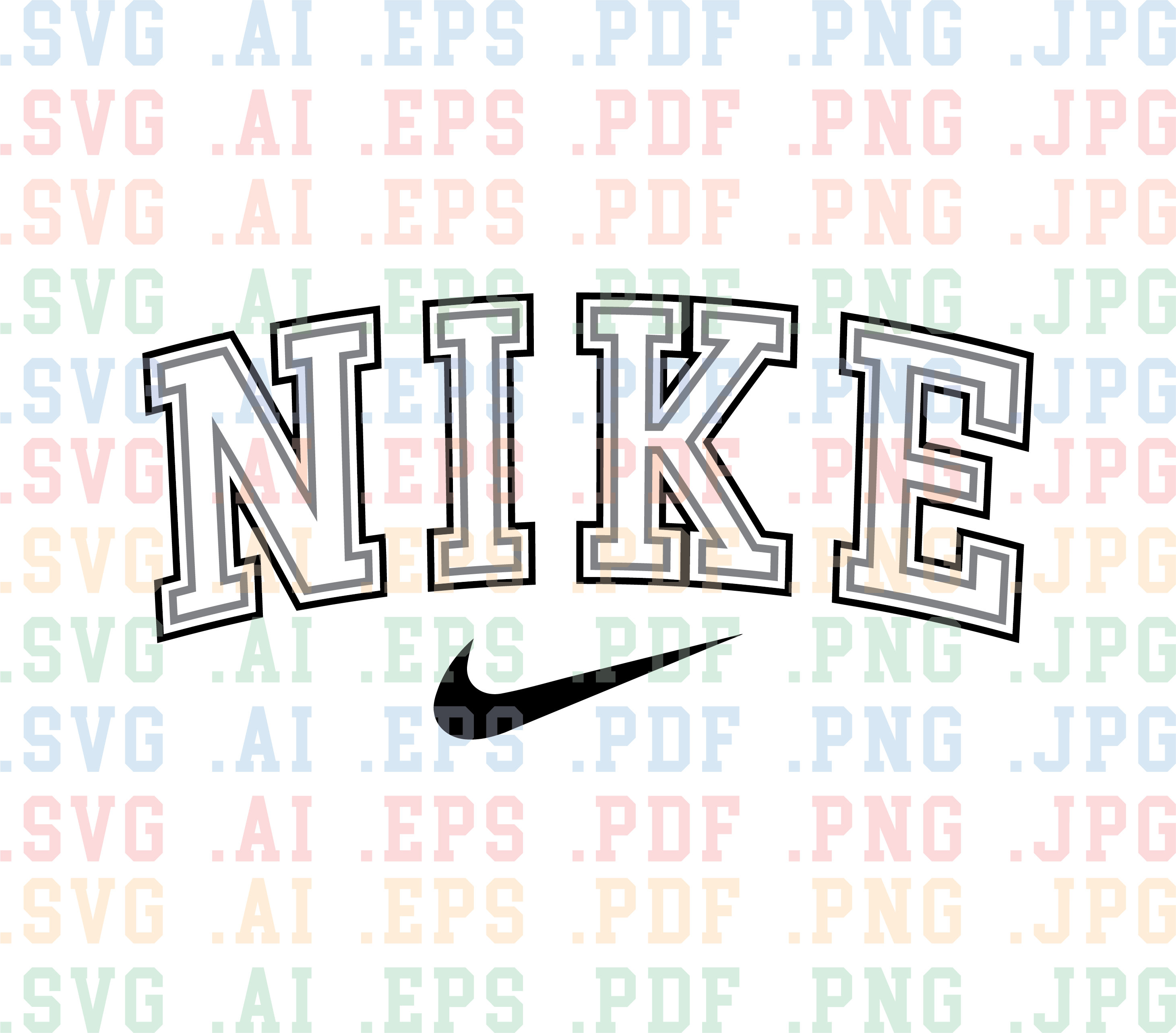 NIKE VINTAGE design logo .svg .ai .eps .png .jpg .pdf files. | Etsy