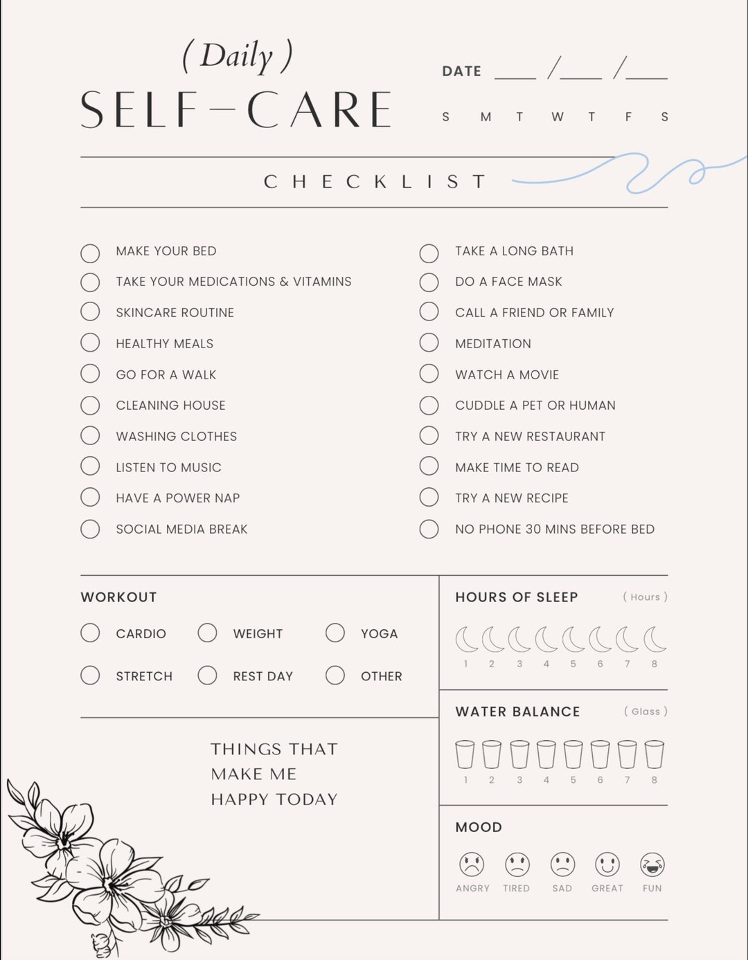 Daily, Weekly, and Monthly Printable Calendar - Etsy