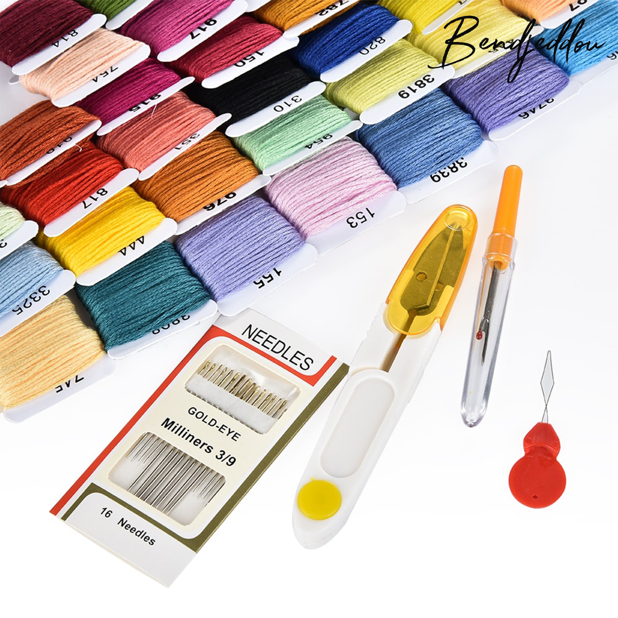 Sewing thread Floss Hand Embroidery Kit By Bendjeddou Etsy