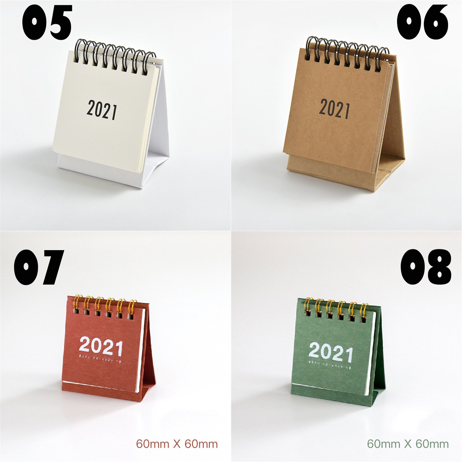 2021 Mini Desktop Calendar Agenda Organizer Office by | Etsy UK