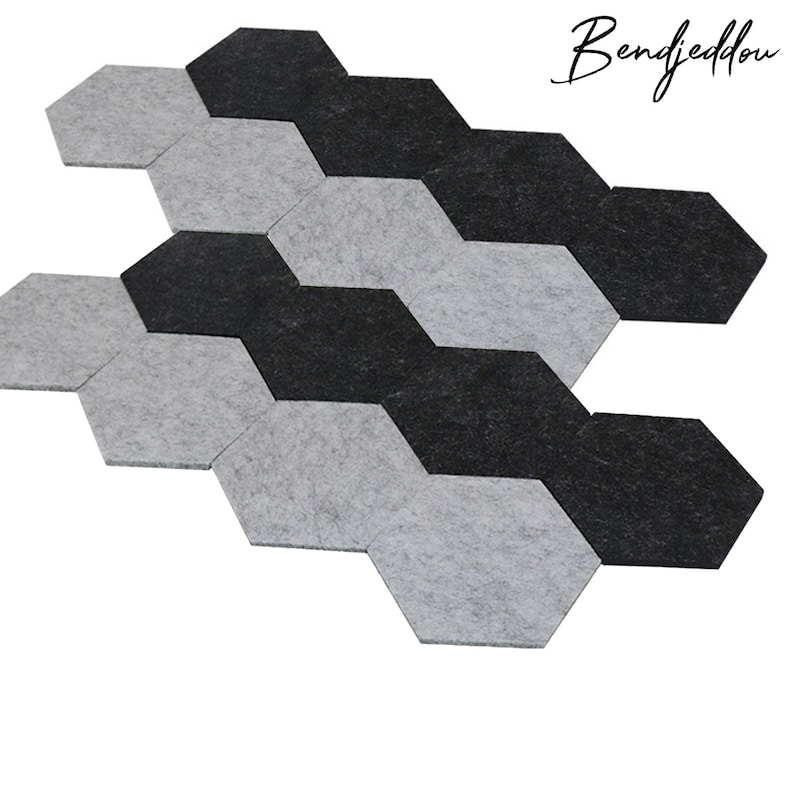 8 Pcs Set Round and Hexagon Coasters By Bendjeddou Felt Coaster Cup Mat Pad Set