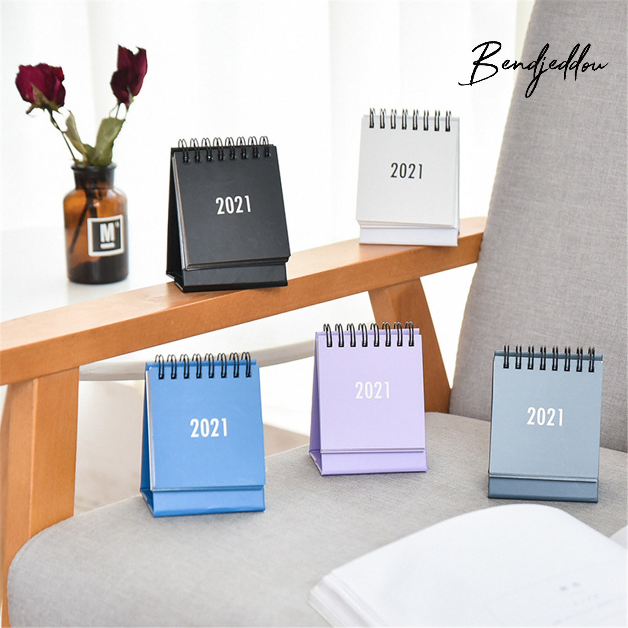2021 Mini Desktop Calendar Agenda Organizer Office By | Etsy