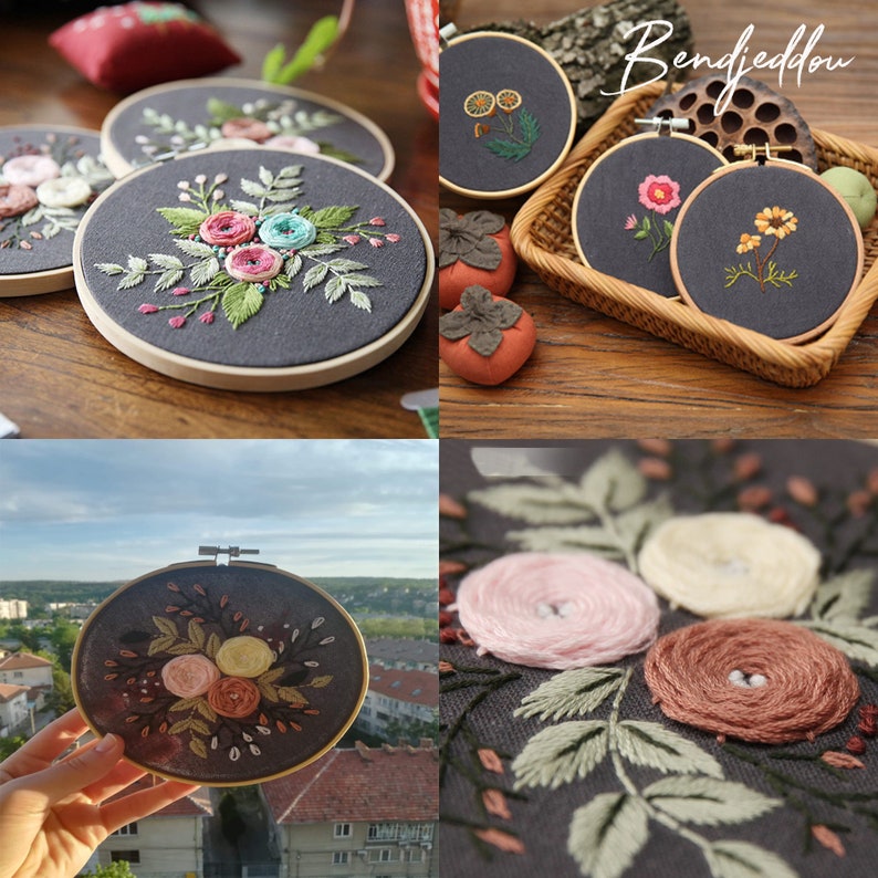 Diy Embroidery Kit Handwork Needlework Kit for Beginner by Etsy