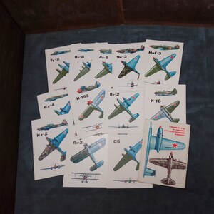 Avions de la Seconde Guerre mondiale - set de cartes postales