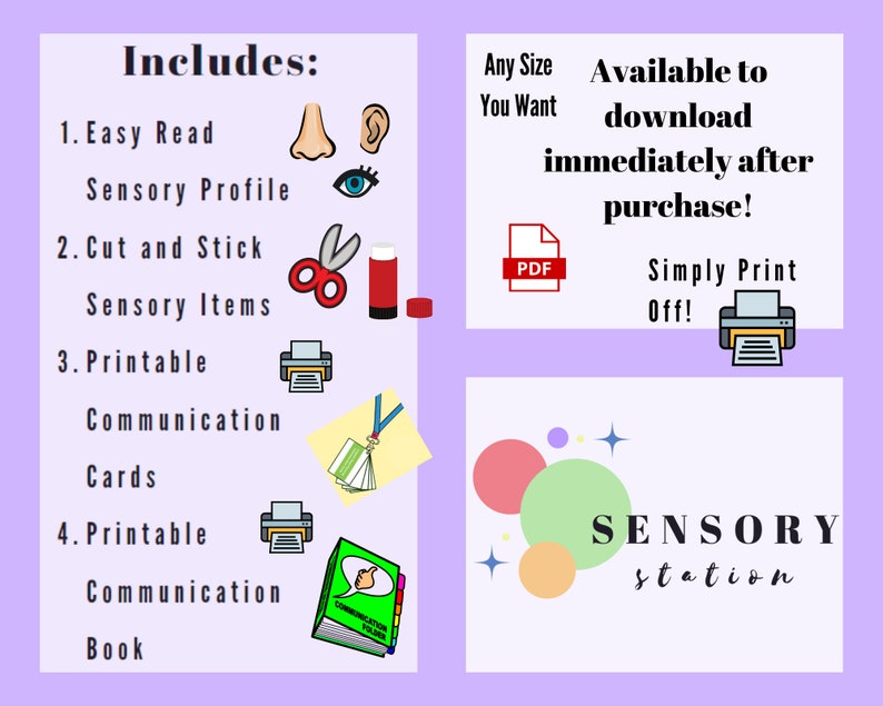 Easyread BUNDLE of Sensory and Communication Tools for Children
