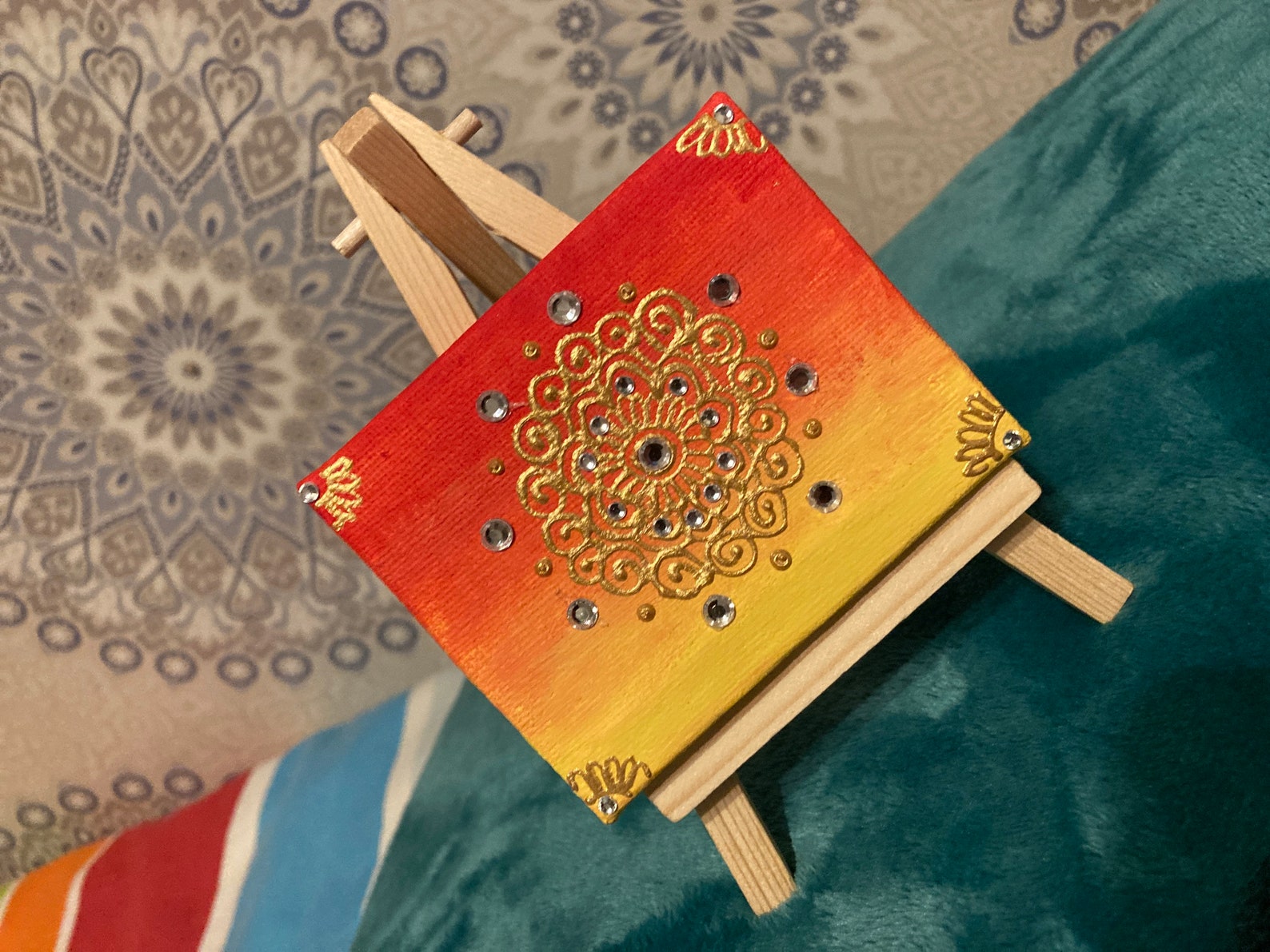 Mini canvas with easel Etsy
