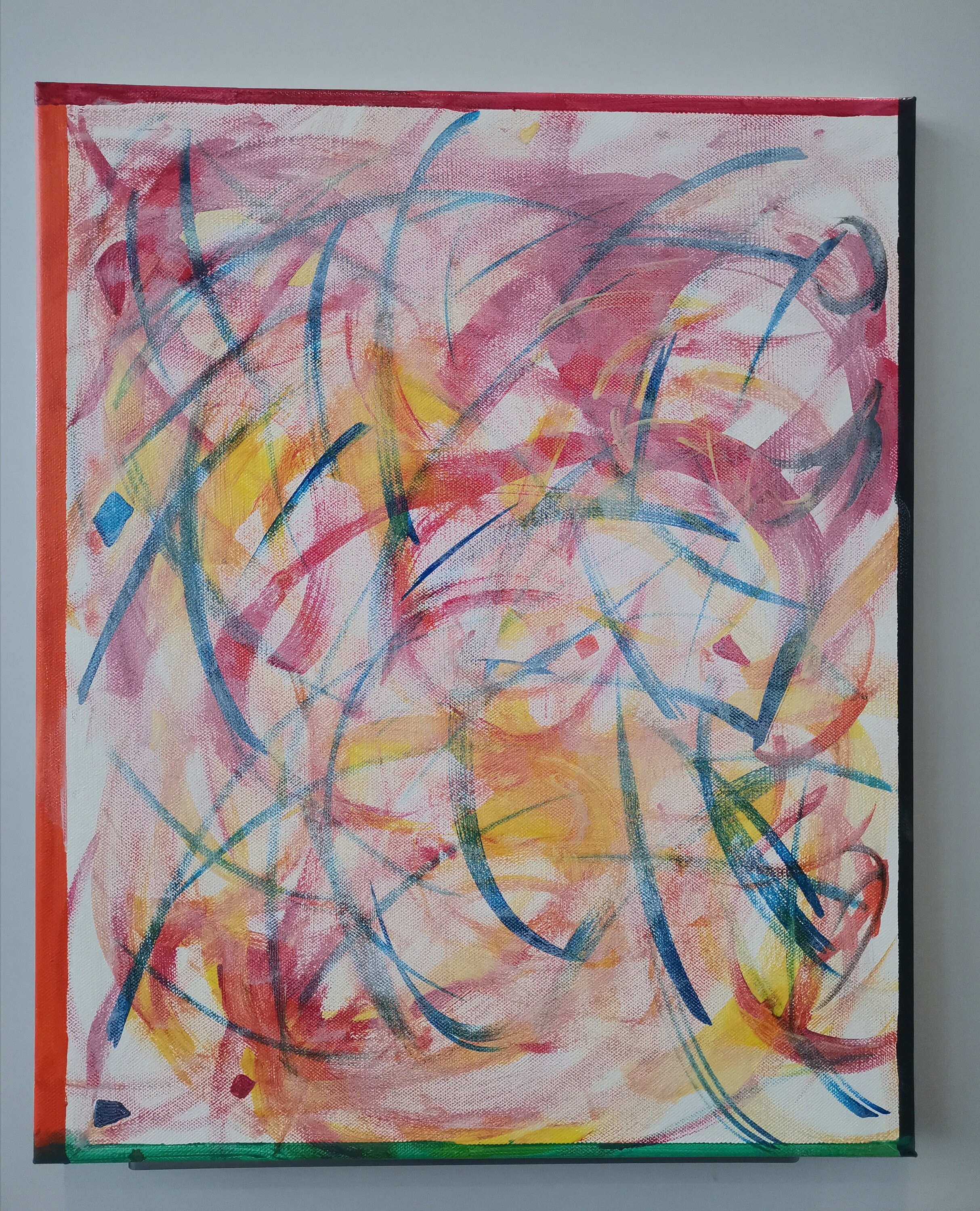 Virgules - Tableau, Acrylique, Peinture, Toile, Décoration Murale, Abstrait, Art