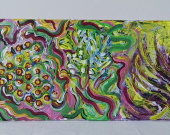 Farben - Gemälde, Acryl, Malerei, Leinwand, Wanddekoration, abstrakt, Kunst