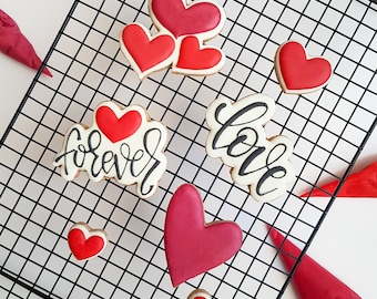 Día de San Valentín - Galletas de San Valentín - idea de regalo - Amor - galletas de aniversario - galletas de compromiso - galletas de amor