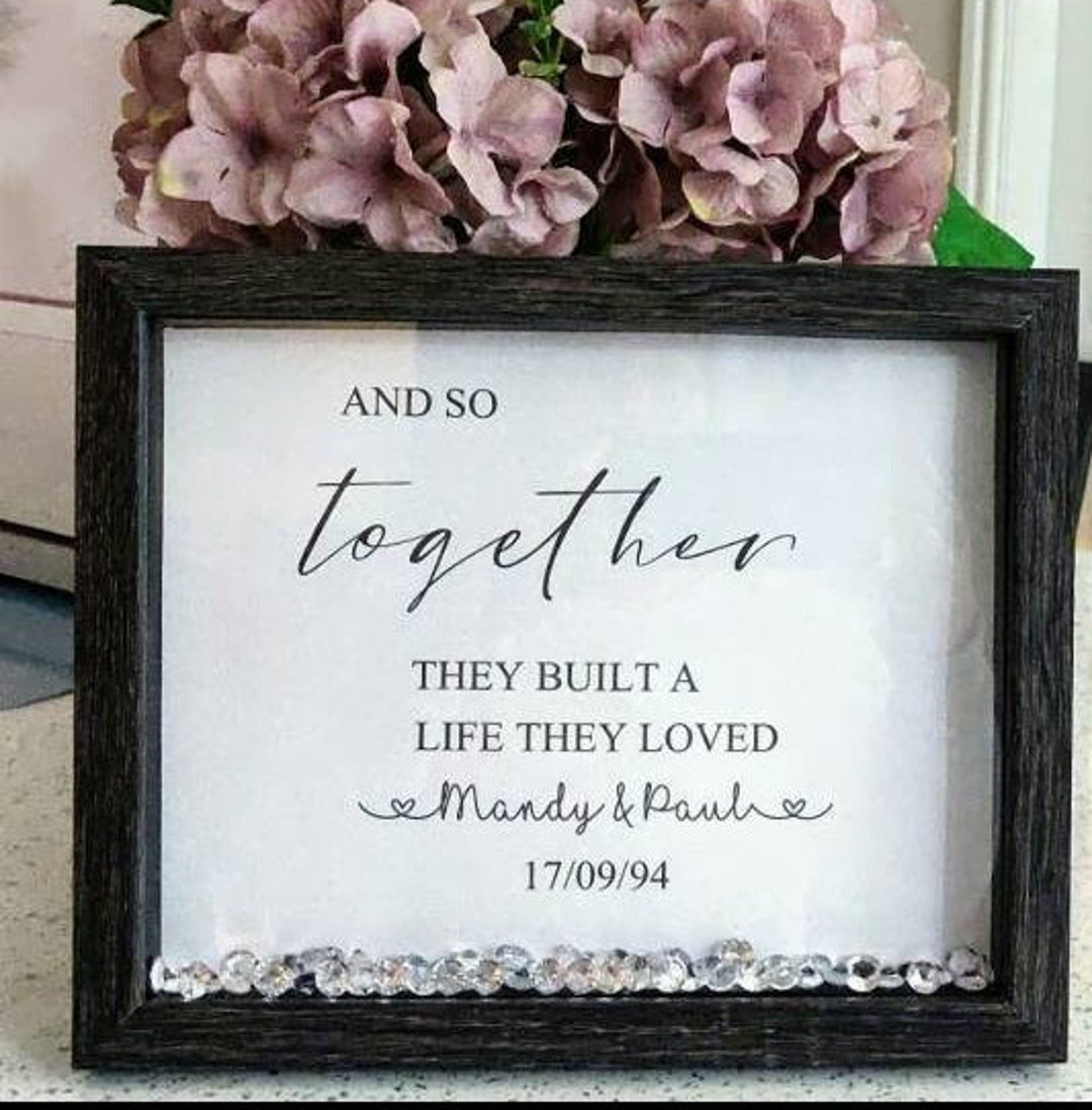 Anniversary Frame Anniversary Gift Frame for Anniversary Etsy