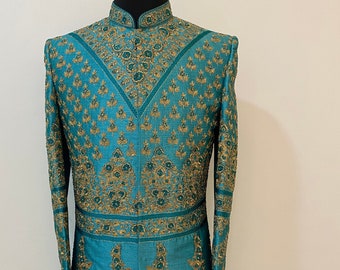 Groomsmen, Indian groom, groom outfit,sherwani, kurta pyjama,shawl, turban,men’s Clothing,Indian groom, dulha,jacket,men’s ethnic wear