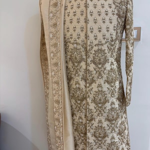 Sherwani for Men, Embroidered Wedding Sherwani, Custom Color and Size,Indian Groom Wear,Mens Kurta Pajama Set,Festive & Wedding Wear,Tuxedo