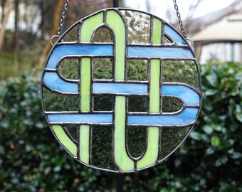 Stained Glass Small Celtic Knot Suncatcher