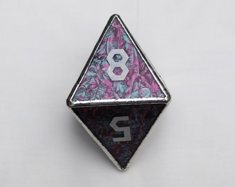 Stained Glass Eight-Sided Die