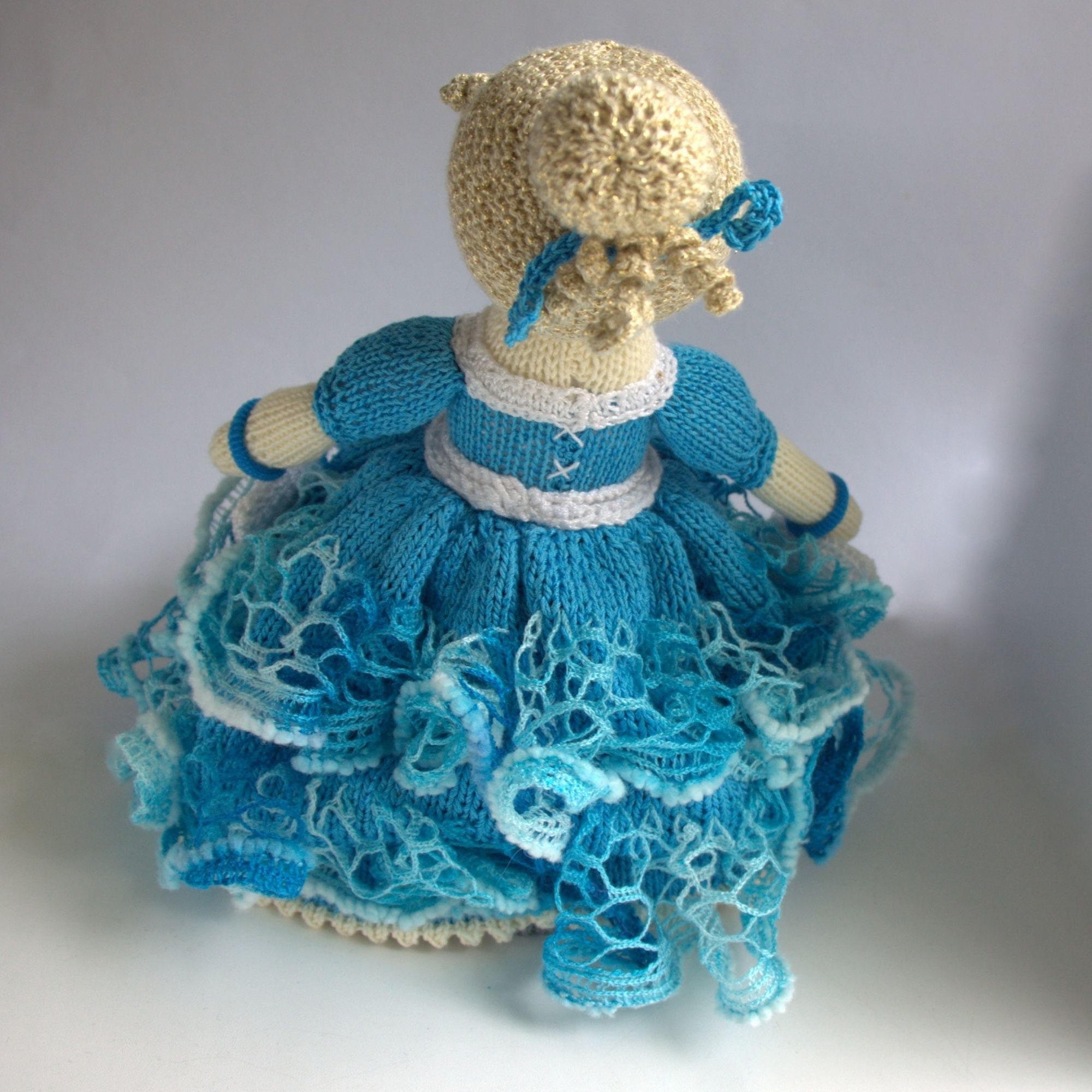 Upsidedown doll Cinderella Cotton knitted doll Fairy Story Etsy
